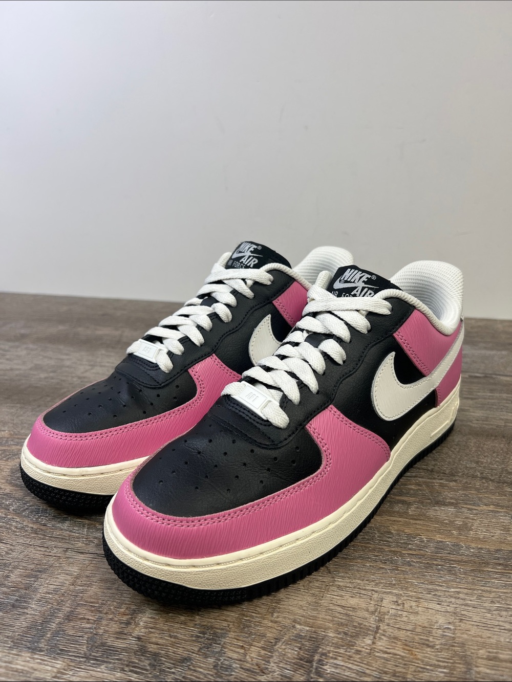 Nike Air Force 1 Low Nike By You Custom Black Pink White Women’s Size 8